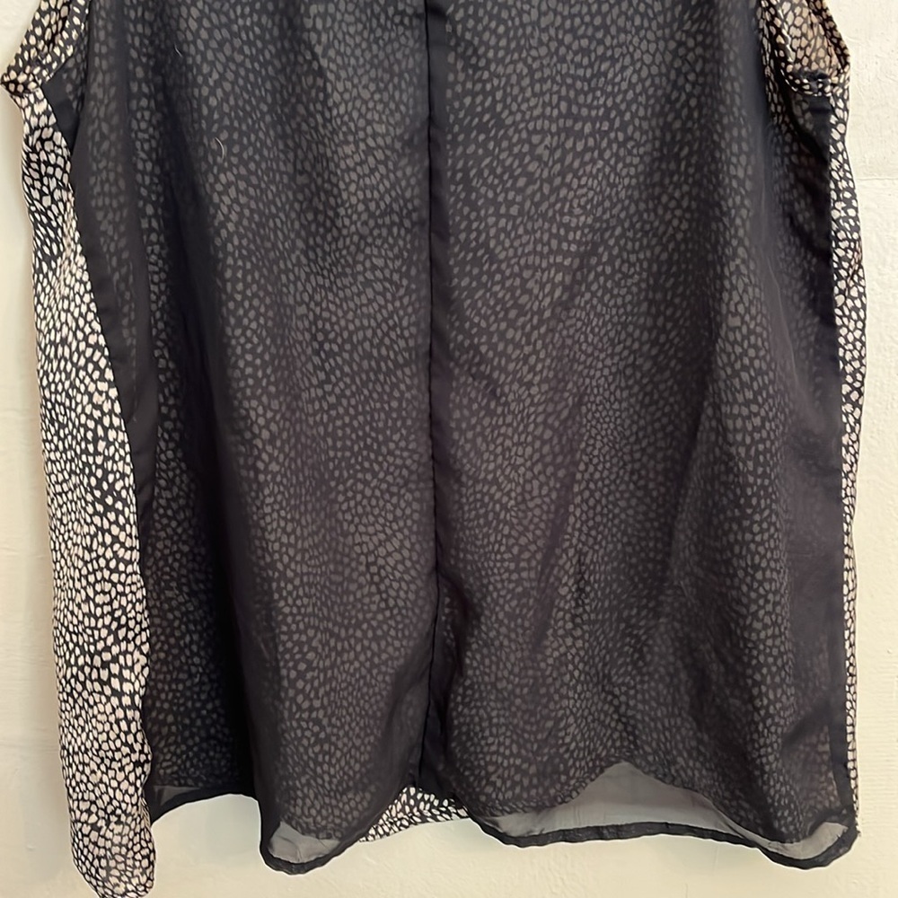 Charlotte Russe Animal Print Sheer Back Sleeveless Tank Blouse Size M - Picture 10 of 12